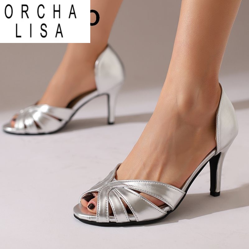 Peep Toe Heels - ORCHA LISA 2025 Luxury Women Shiny