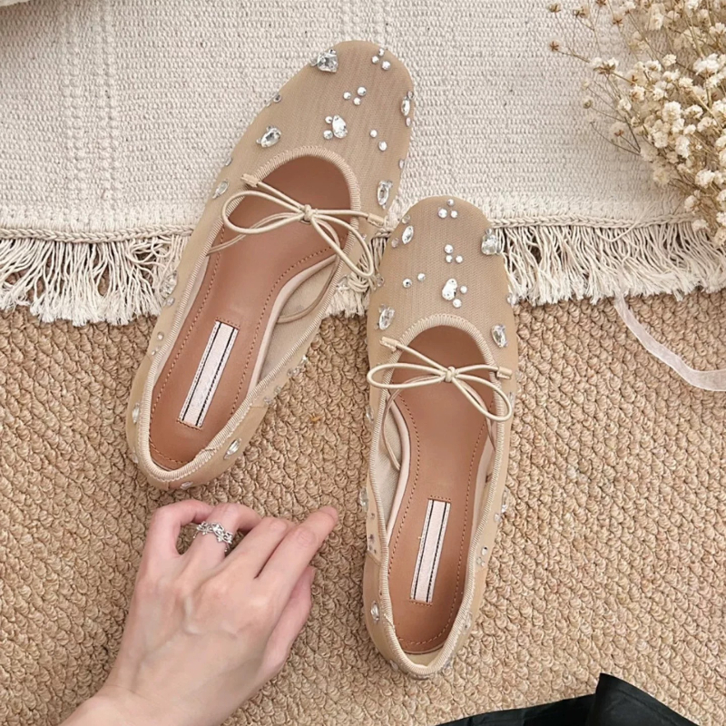 Mary Jane Shoes - Diamond Luxury Mesh Mules Sandals Women