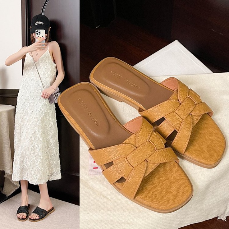 Women Shoes Zara - 2025 Summer Flat Slippers for Women