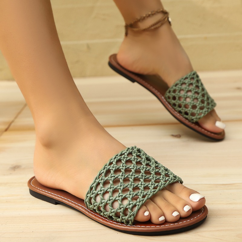 Women Shoes Mk - Women's Fashion Weaved Slippers 2025 Summer