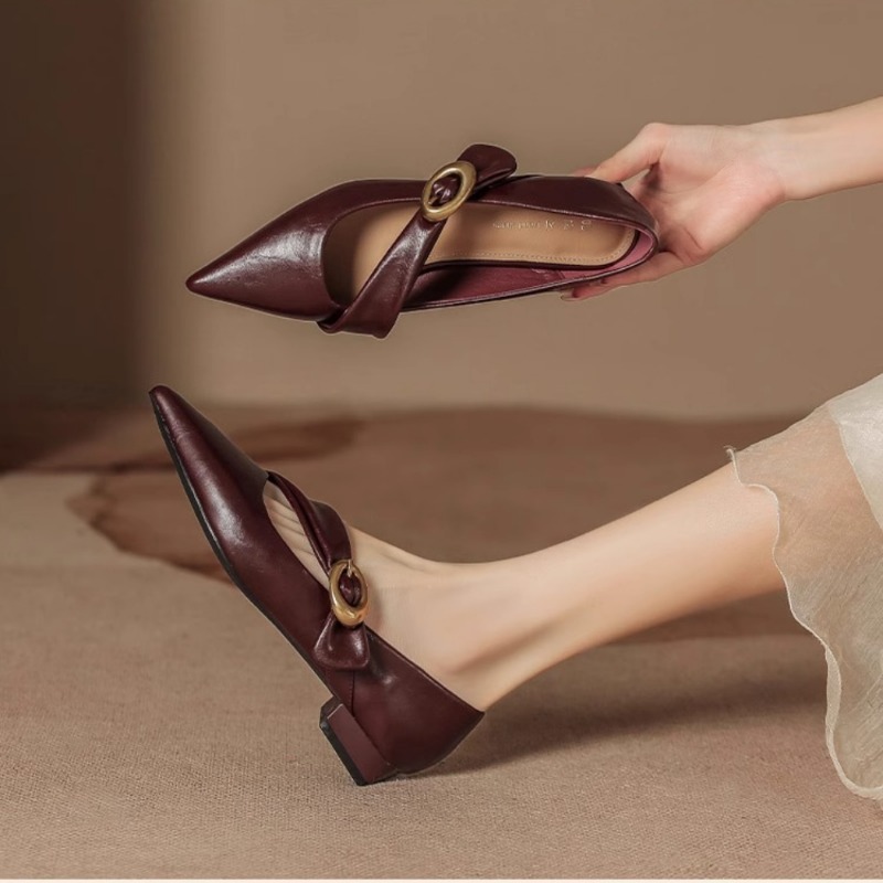 Women Shoes Mk - Flat Shoes, Fashionable Pointed and Simple