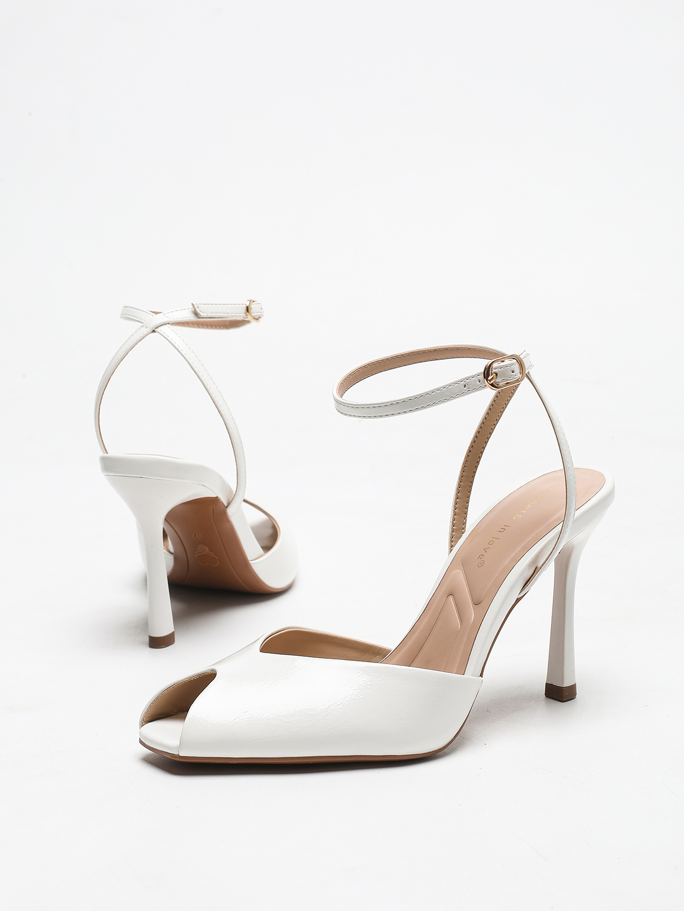 Chic Square-Toe Leather Peep-T – Peep Toe Heels Bewertung und Preis
