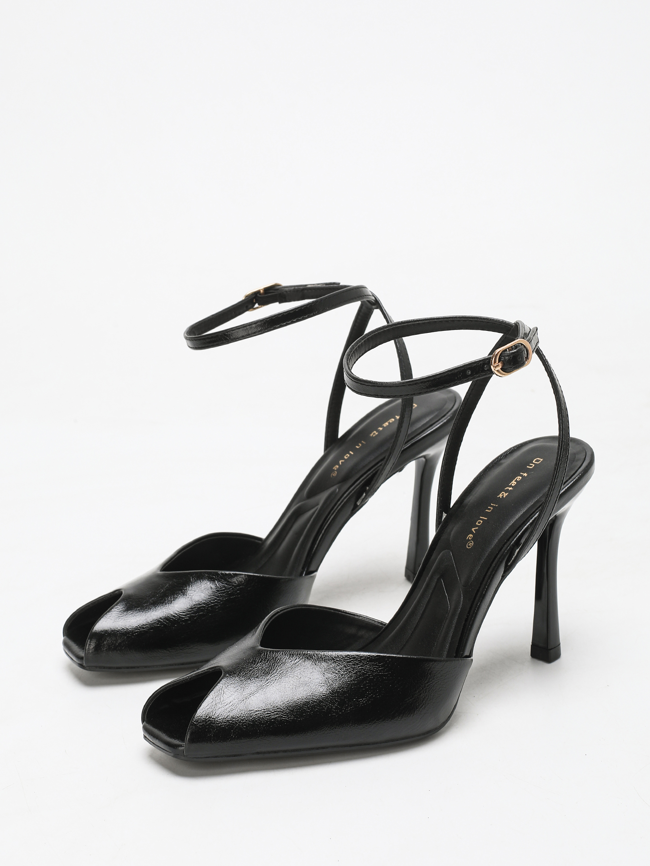 Chic Square-Toe Leather Peep-T – Peep Toe Heels Bewertung und Preis