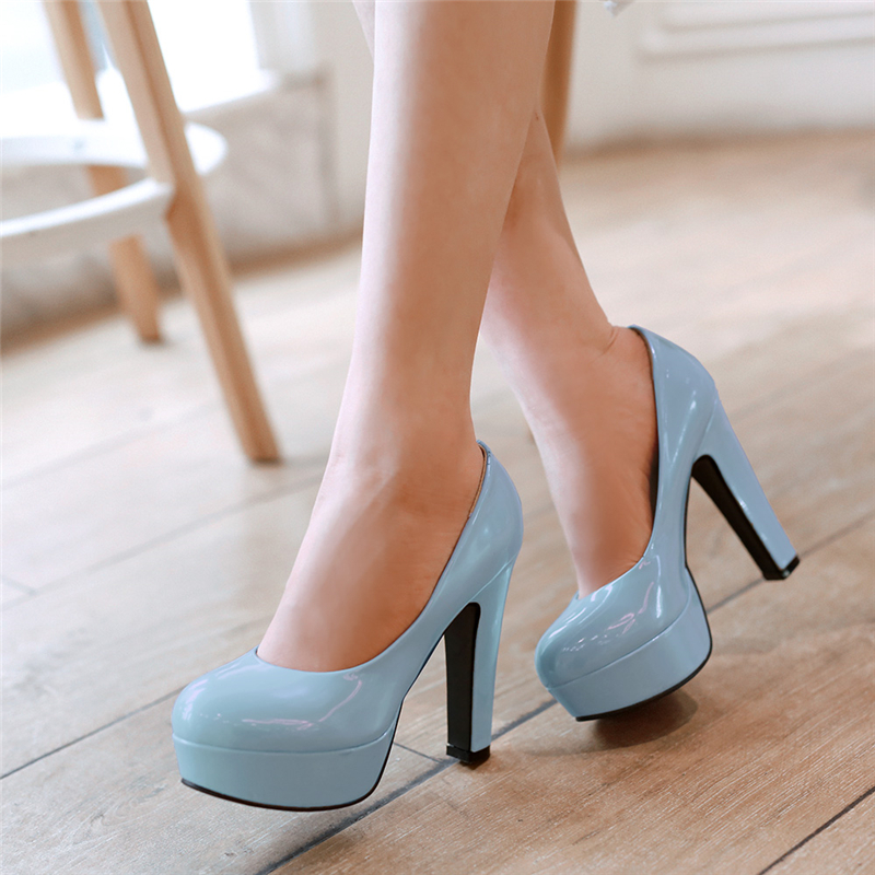 Elegant Women High Heels Platf – Women'S Shoes Navy Blue Bewertung und Preis