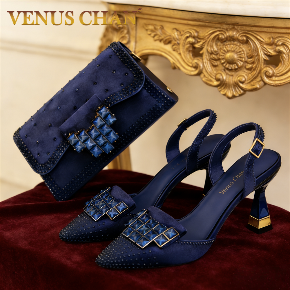 Mineral Blue Rhinestone High H – Women'S Shoes Navy Blue Bewertung und Preis