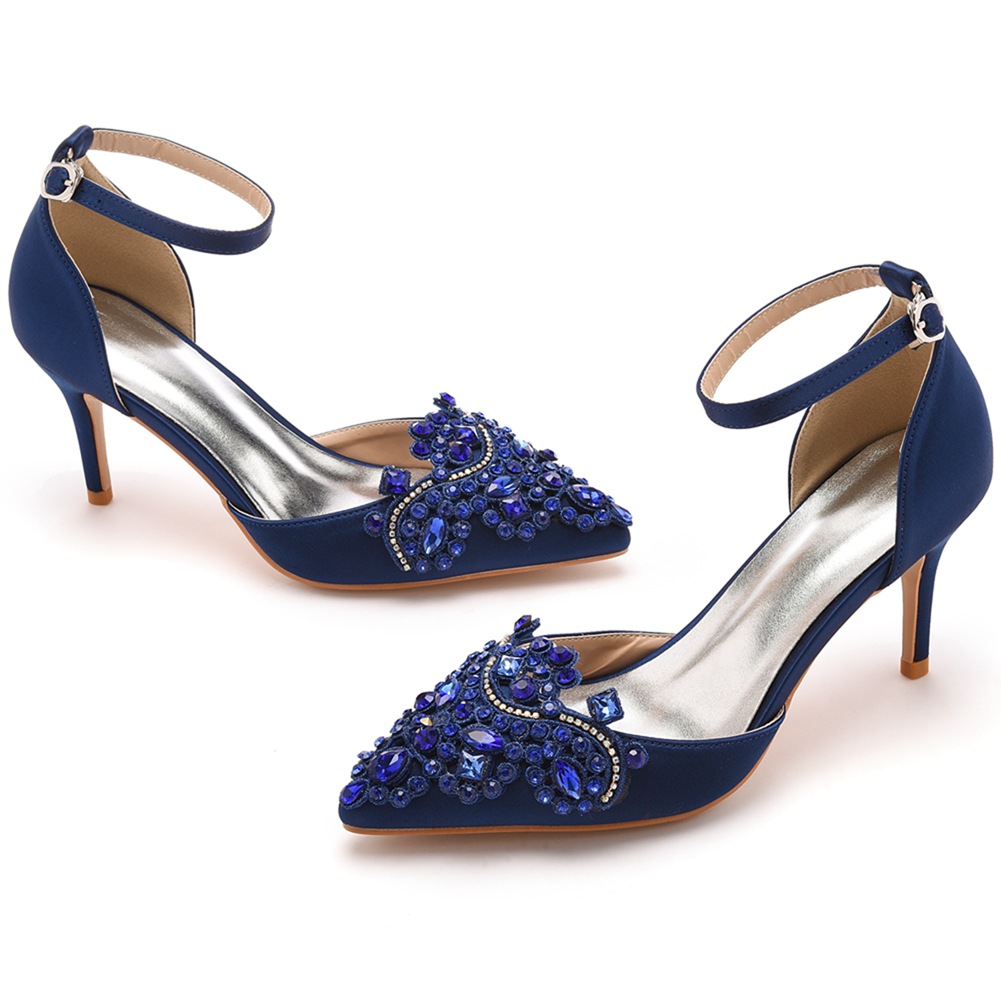 pointed toe High-heeled sandal – Women'S Shoes Navy Blue Bewertung und Preis