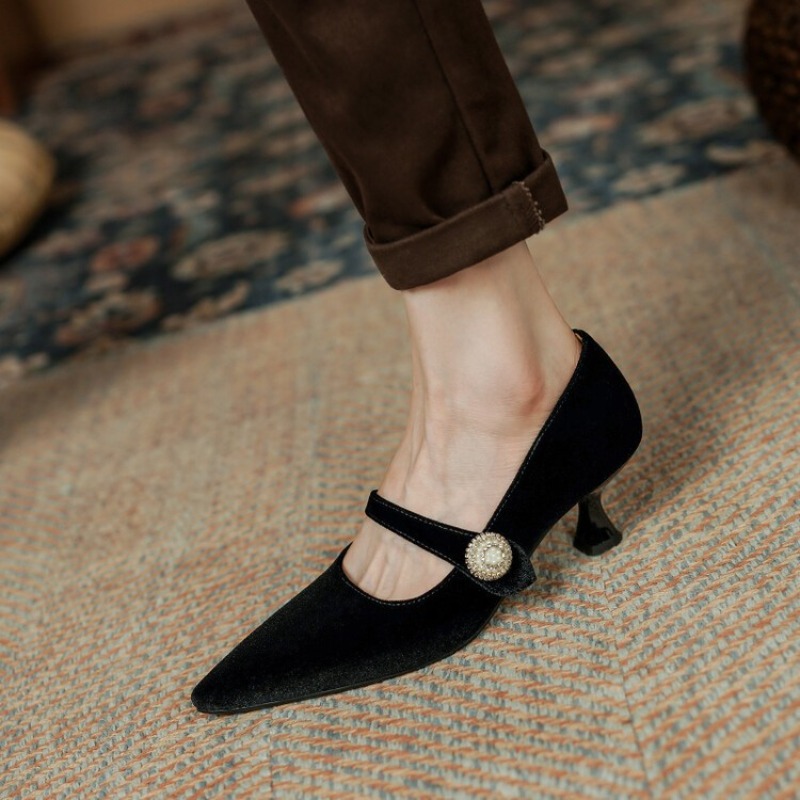Wine Red Pointed Toe Mary Jane – Mary Jane Shoes Bewertung und Preis