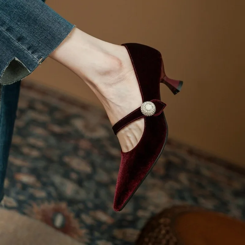 Wine Red Pointed Toe Mary Jane – Mary Jane Shoes Bewertung und Preis