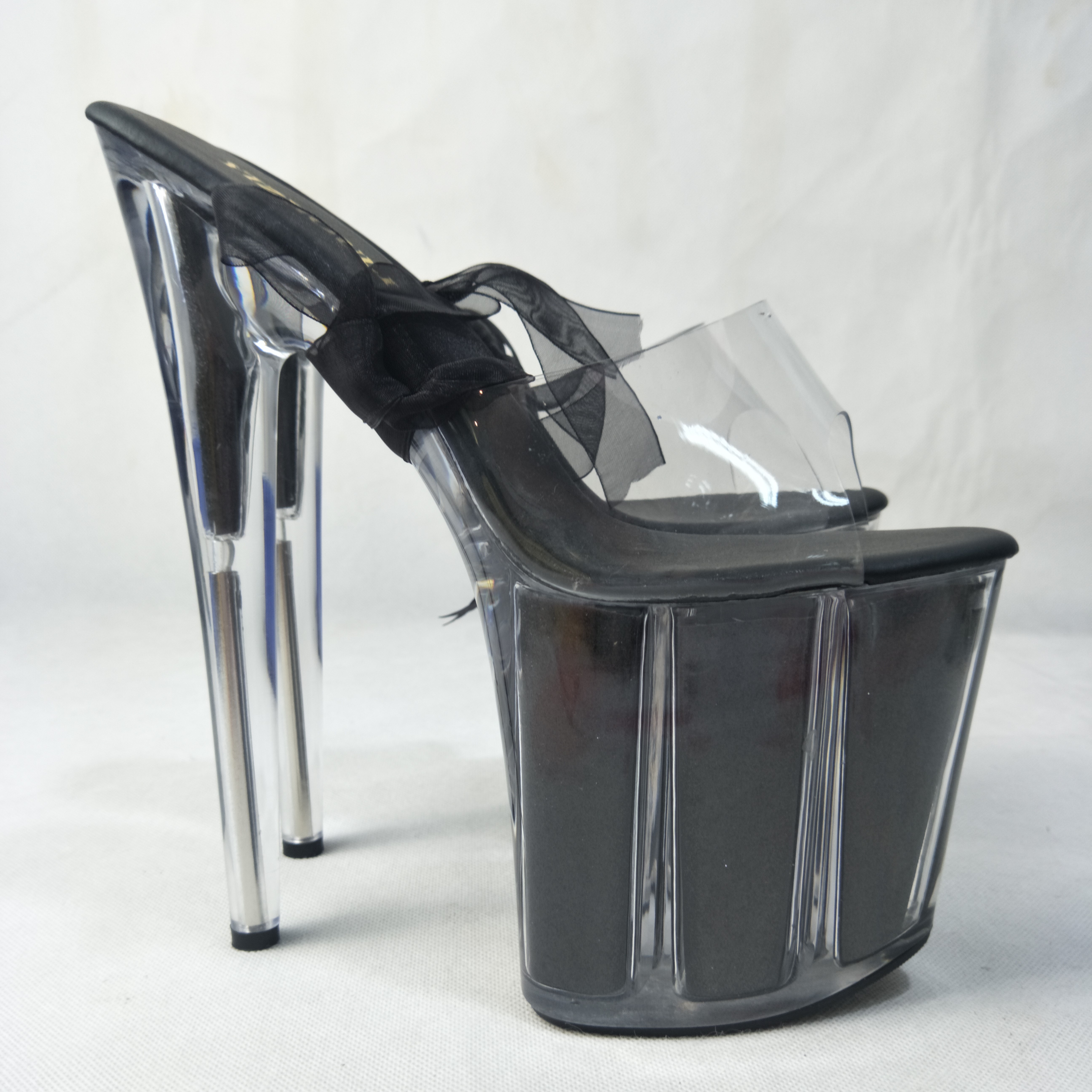 20 cm sexy stiletto heels, sat – Clear Strap Heel Bewertung und Preis