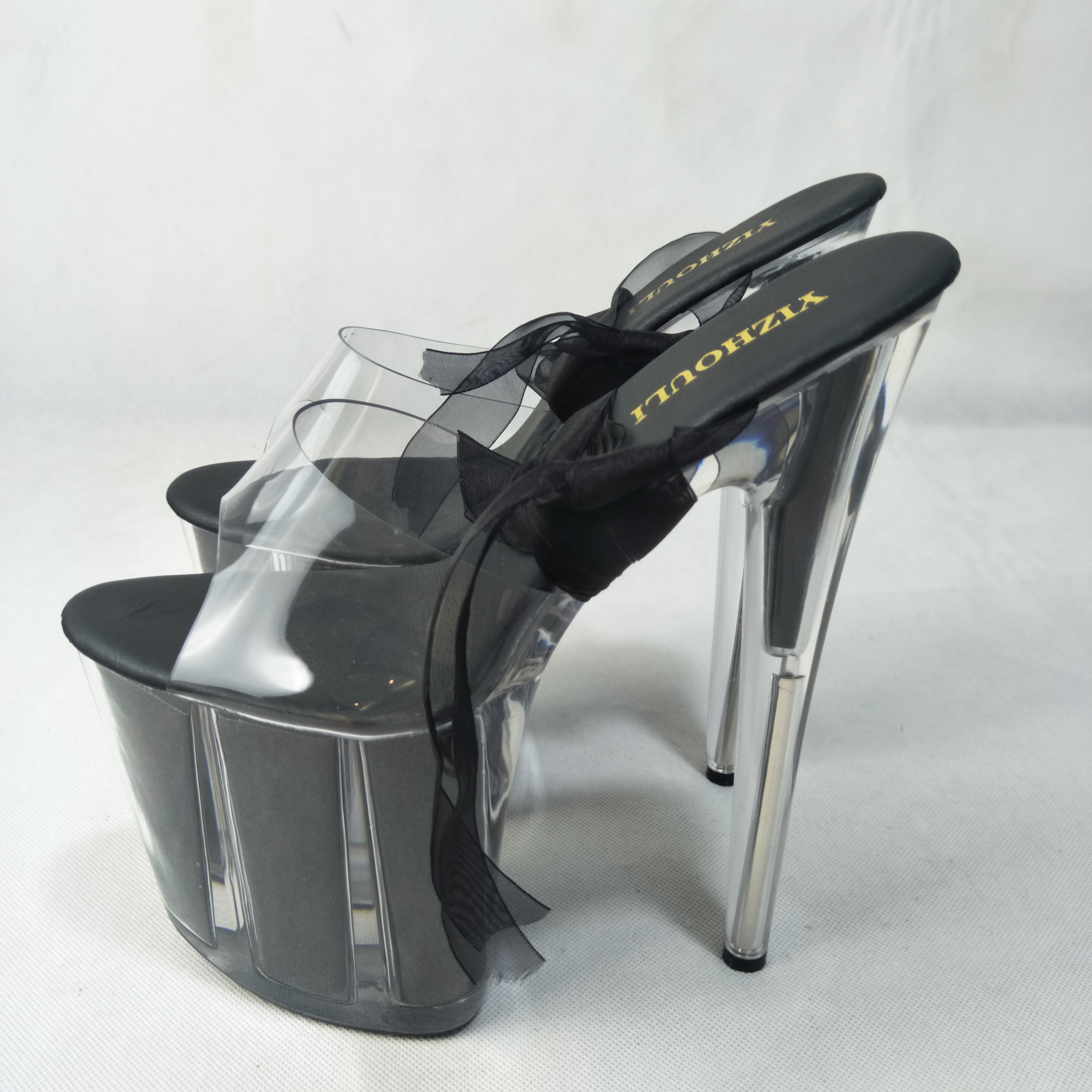 20 cm sexy stiletto heels, sat – Clear Strap Heel Bewertung und Preis
