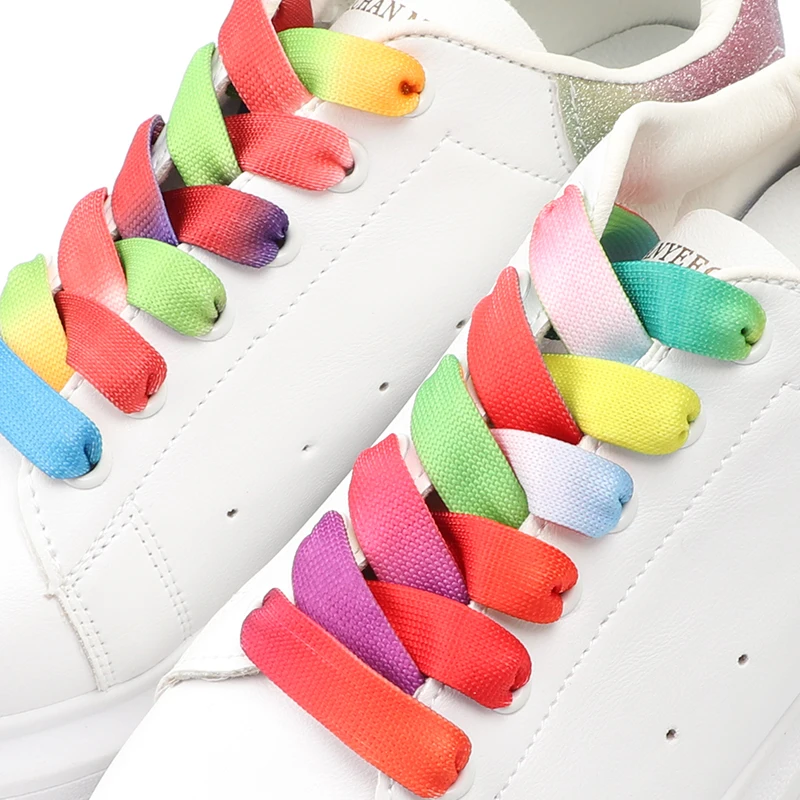 Rainbow Gradient Flat Shoelace – Women Shoes Mk Bewertung und Preis