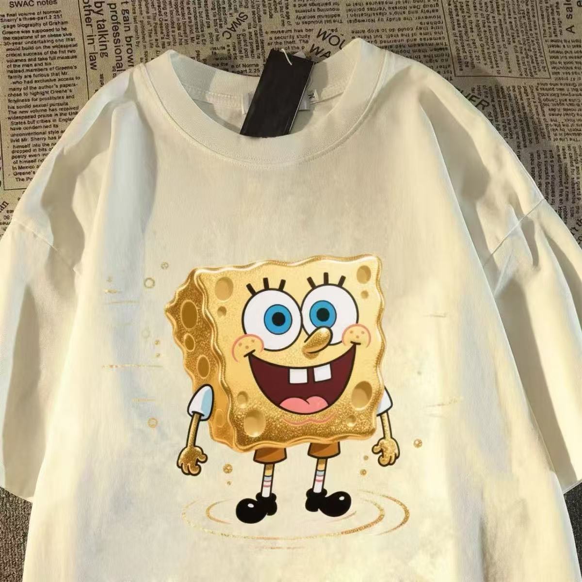 Vintage SpongeBob Print T‑Shir – Women'S Shoes For Crews Bewertung und Preis