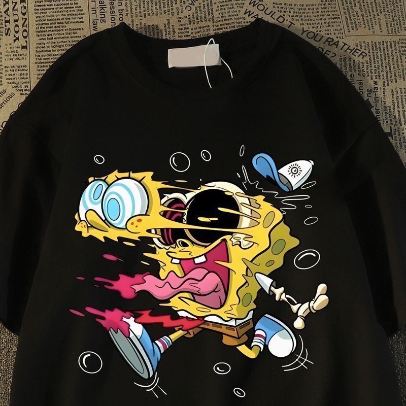 Vintage SpongeBob Print T‑Shir – Women'S Shoes For Crews Bewertung und Preis