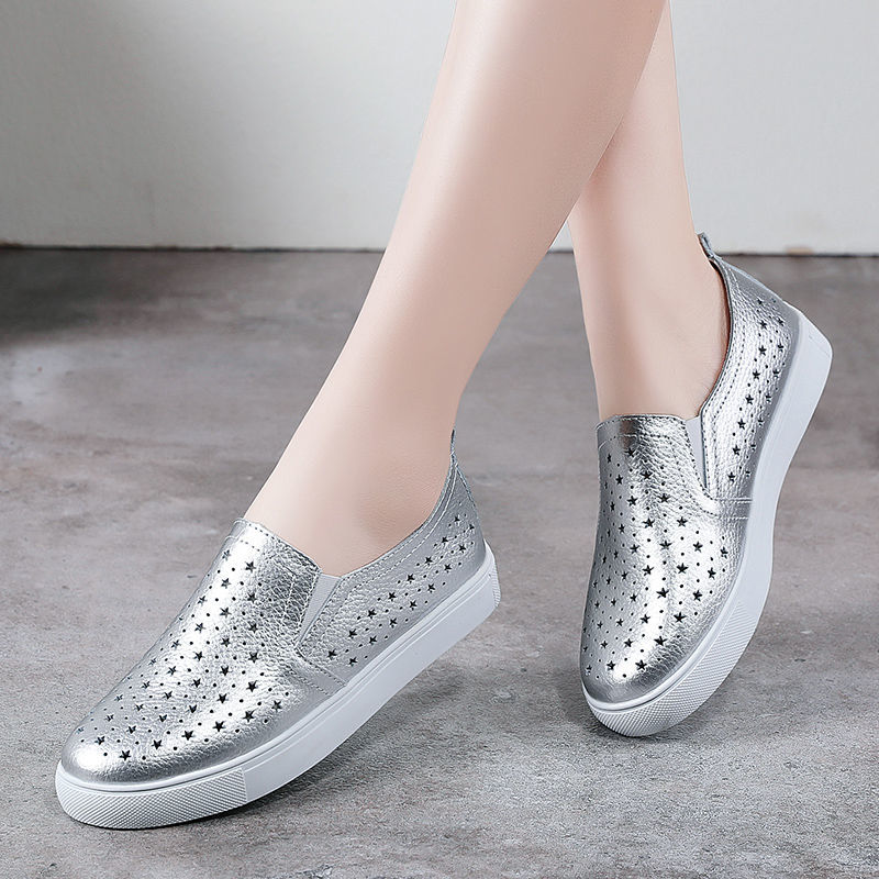Spring Summer Silver Flats Hol – Women'S Shoes For Standing All Day Bewertung und Preis