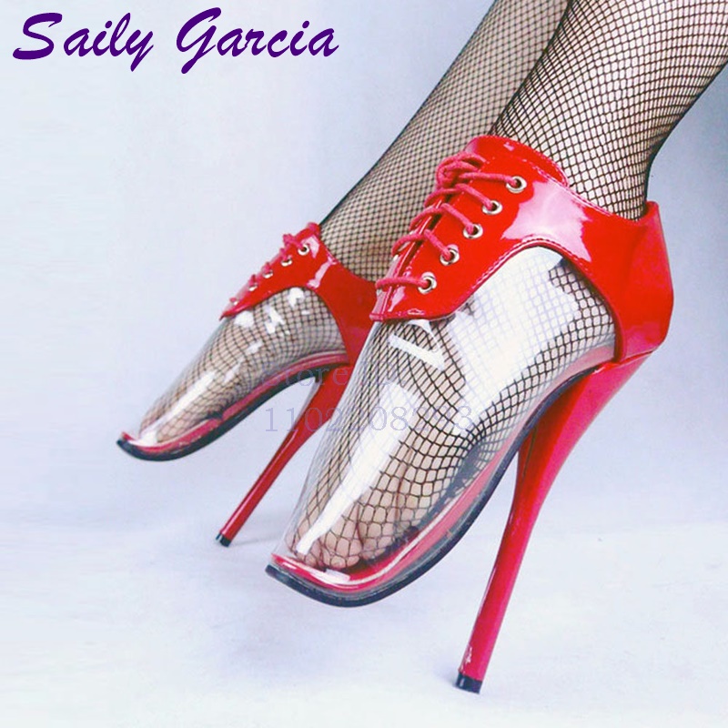 Sexy Clear PVC Red Ballet Pump – Clear Strap Heel Bewertung und Preis
