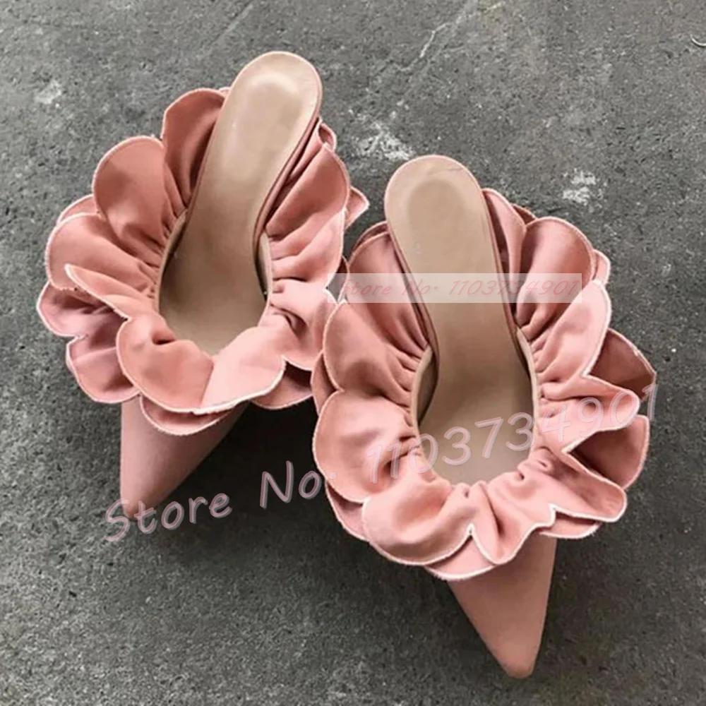 White Flower Satin Pointed Toe – Women Shoes Zara Bewertung und Preis