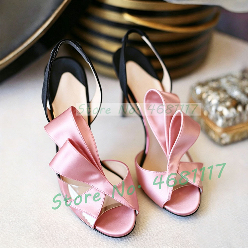 Satin Bow Back Strap High Heel – Clear Strap Heel Bewertung und Preis