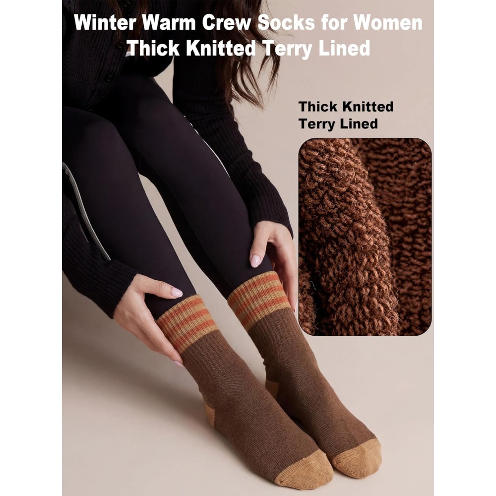 5 Pairs Women Crew Socks Knitt – Women'S Shoes For Crews Bewertung und Preis