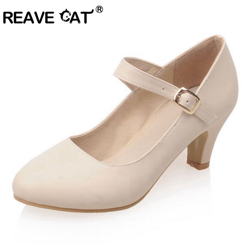 REAVE CAT woaman Med heels pum – Women'S Shoes Navy Blue Bewertung und Preis