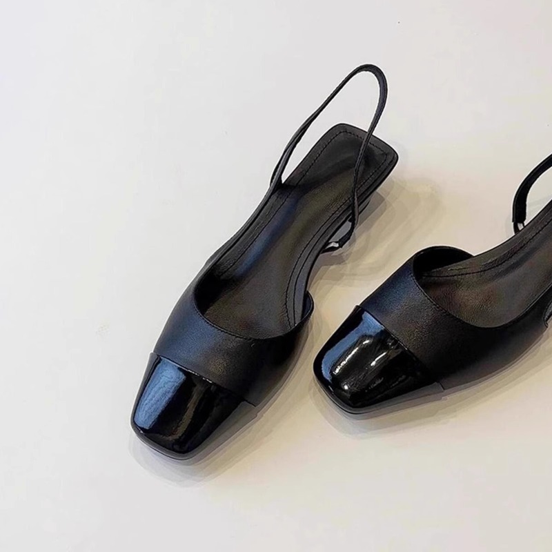 Women's Real Cowhide Sandals S – Low Block Heel Pump Bewertung und Preis