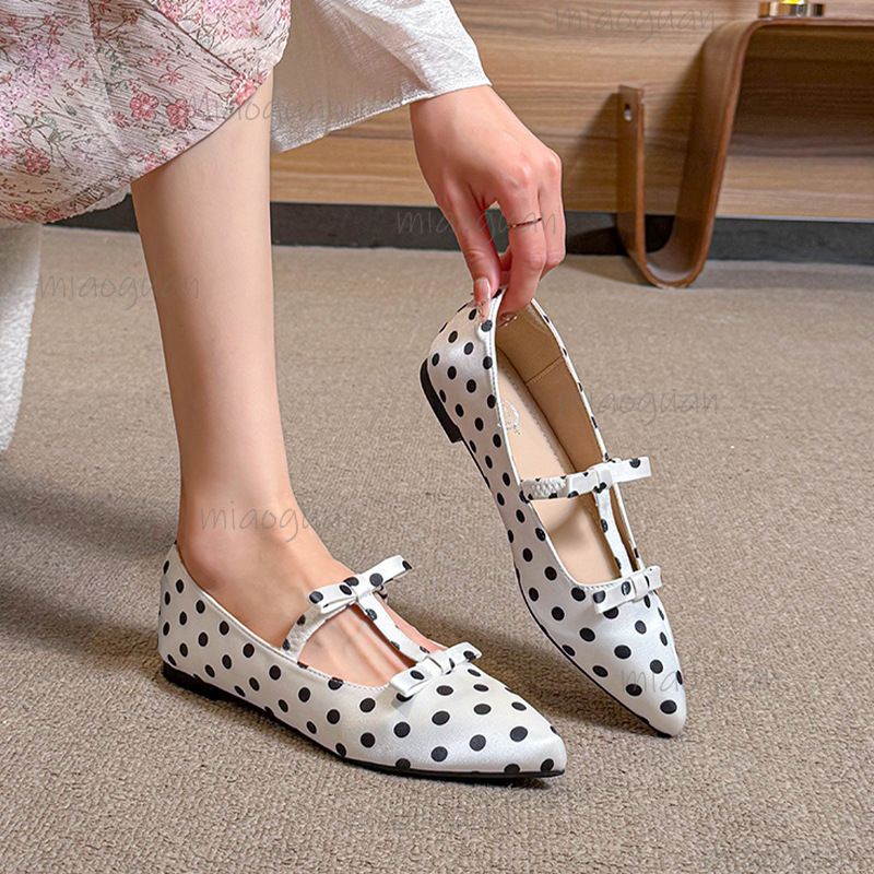 Fashion Polka Dot Flats Footwe – Mary Jane Shoes Bewertung und Preis