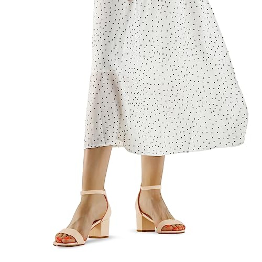 Women's Chunky Low Heels Open  – Low Block Heel Pump Bewertung und Preis