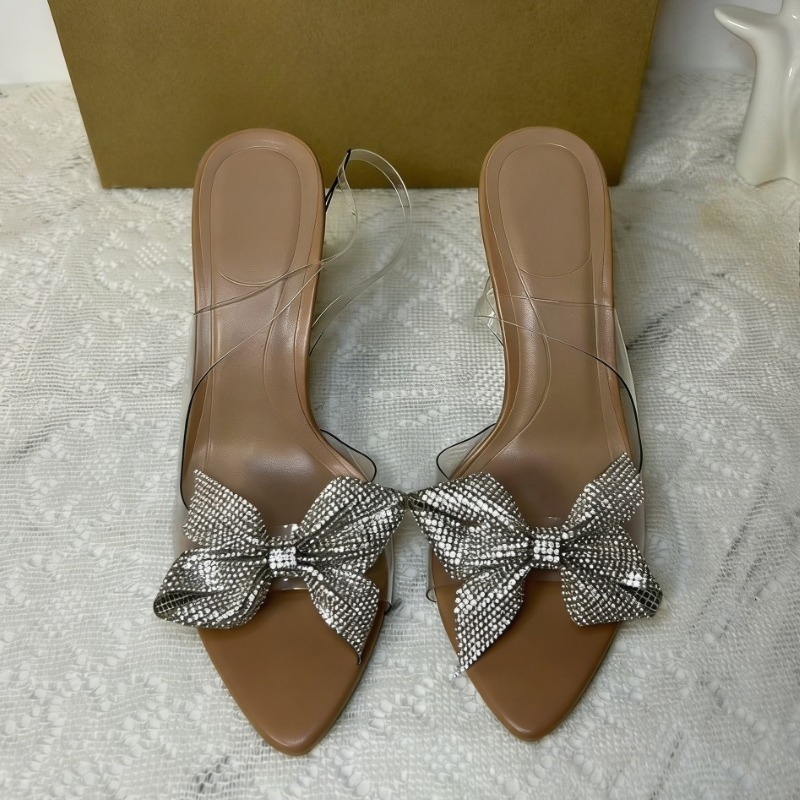 Clear PVC Rhinestone Bow Heels – Clear Strap Heel Bewertung und Preis