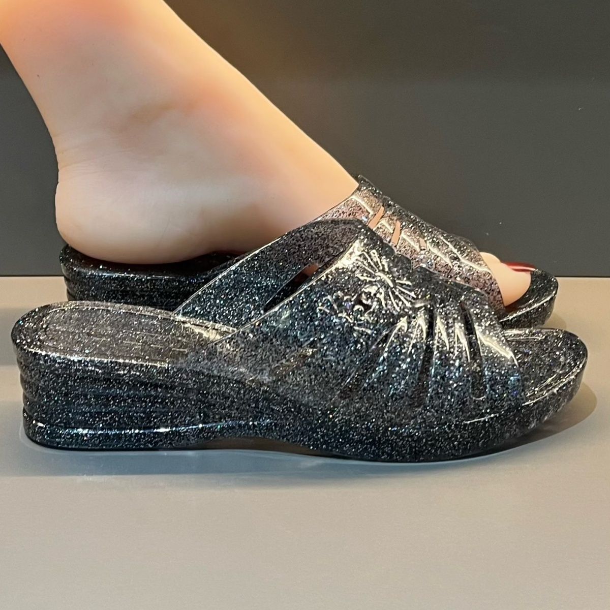 WFashion Purple Glitter Jelly  – Women Shoes Wedges Bewertung und Preis