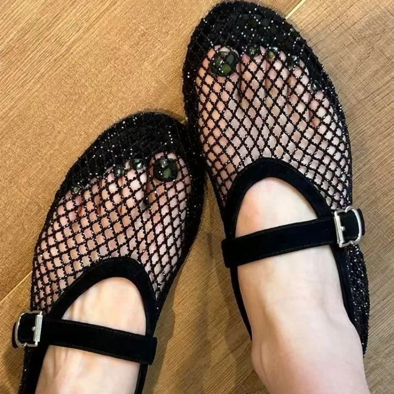 Hollow Rhinestone Baotou Sanda – Mary Jane Shoes Bewertung und Preis