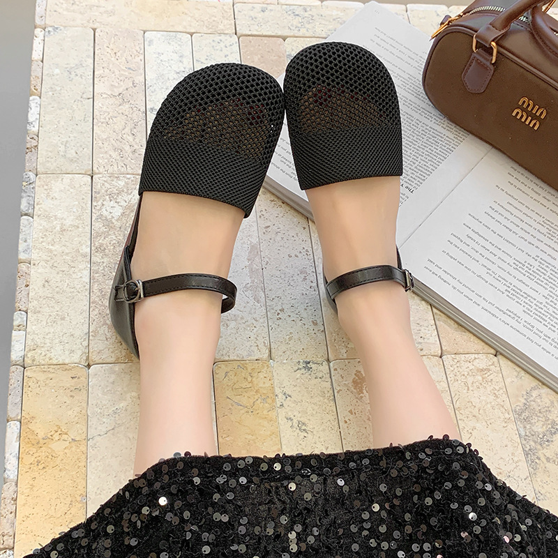 2025 New Spring Summer Mesh Sa – Women Shoes Black Bewertung und Preis